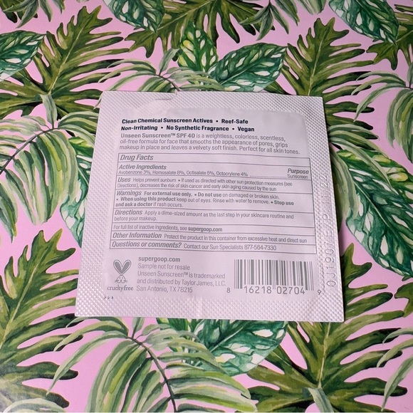Fresh Floral Recovery Calming Mask x Supergoop Unseen Sunscreen Testers - Picture 2 of 3